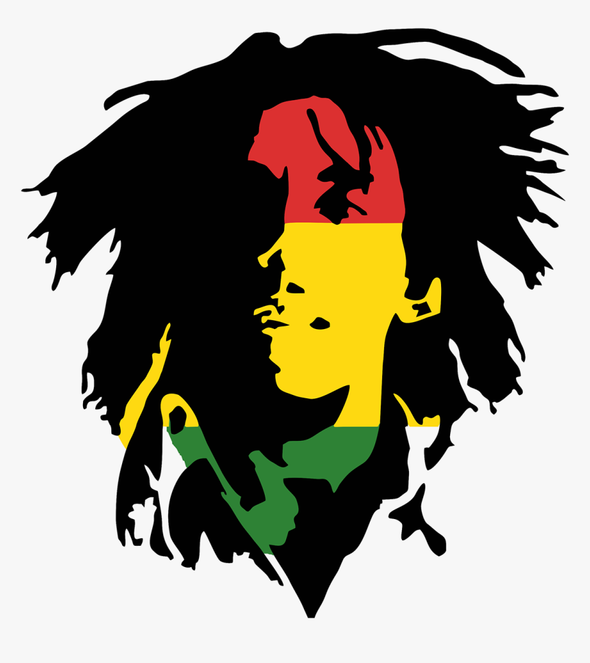 Bob Marley Silhouette Painting, HD Png Download - kindpng