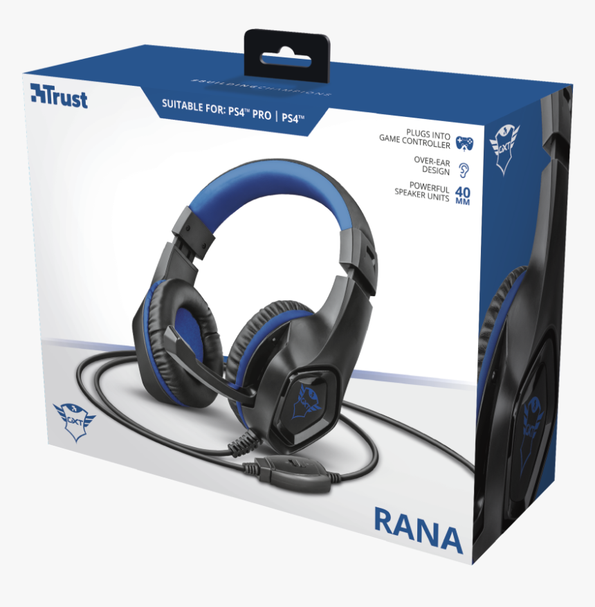 Gxt 404b Rana Gaming Headset For Ps4 - Trust Gxt 404b, HD Png Download, Free Download