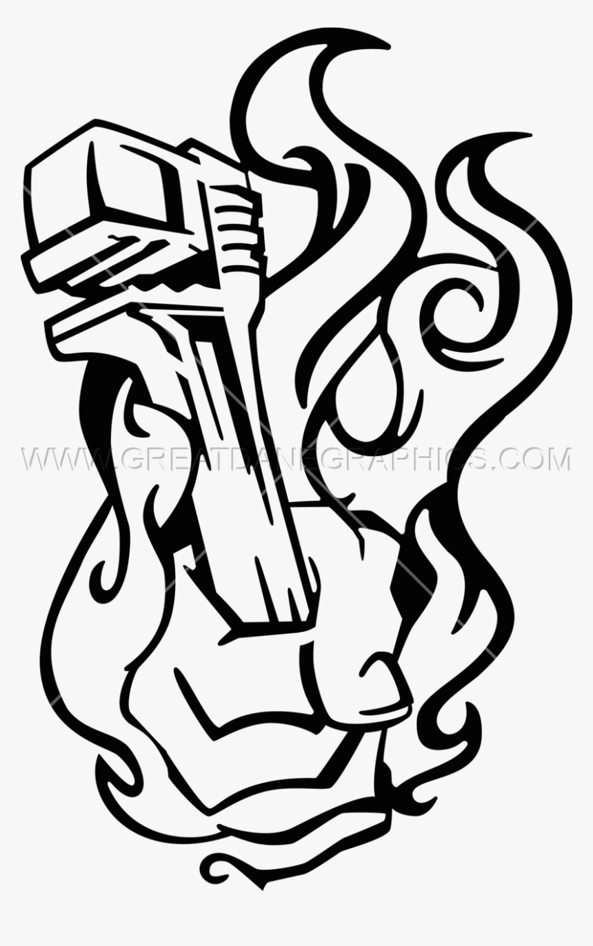 Car With Wrench Clipart Vector Transparent Pipe Wrench - Wrench Artwork, HD Png Download, Free Download