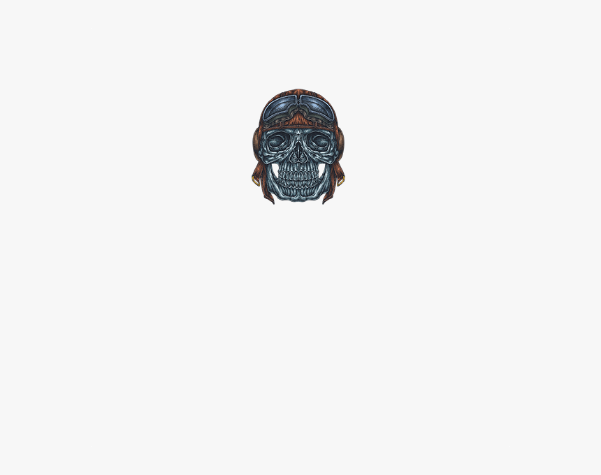 Motorcycle Rider Skull With Helmet And Goggles Tattoo - Skull, HD Png Download, Free Download