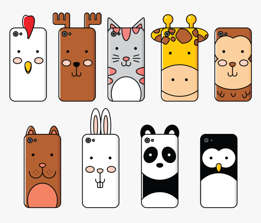 Phone Case Cartoon Animals Vector - 圖案 動物, HD Png Download, Free Download