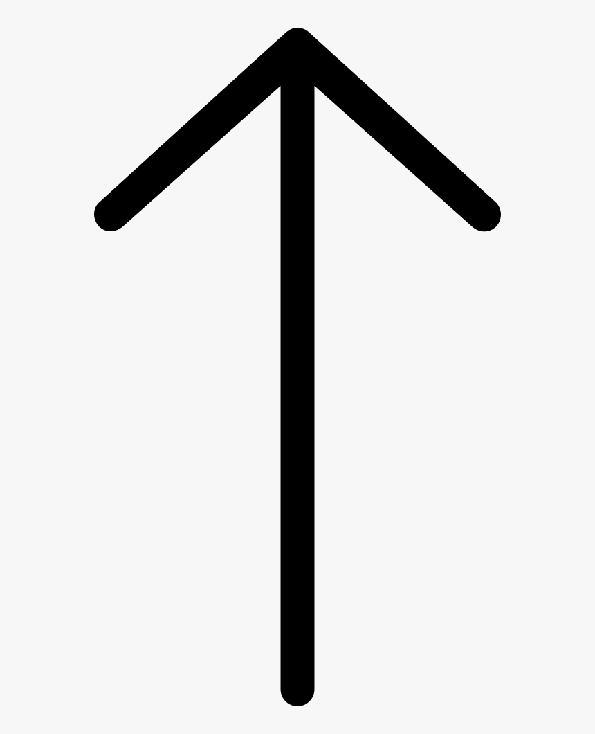 Ios Arrow Thin Up - Thin Up Arrow Png, Transparent Png, Free Download