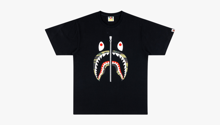 Bape 1st Camo Shark Tee - Bape Shark Tee Green, HD Png Download, Free Download