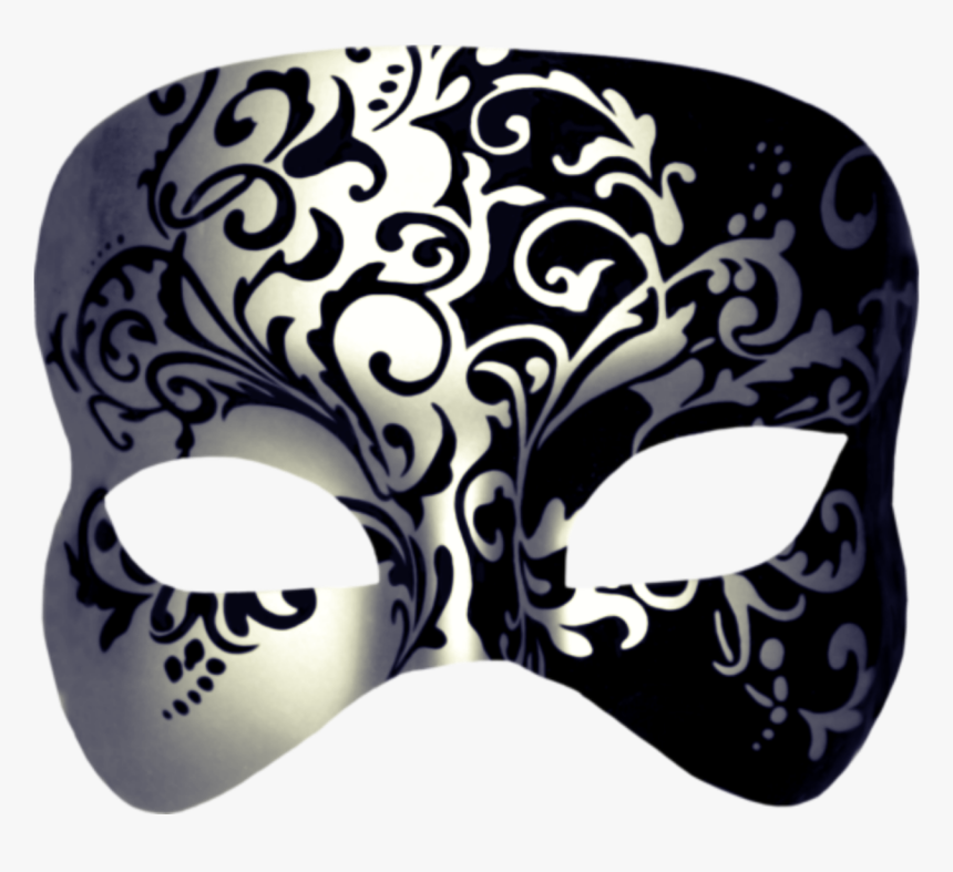 #mask #mascara #careta #antifaz #white #blanco #negro - Black Red Gold Mask, HD Png Download, Free Download