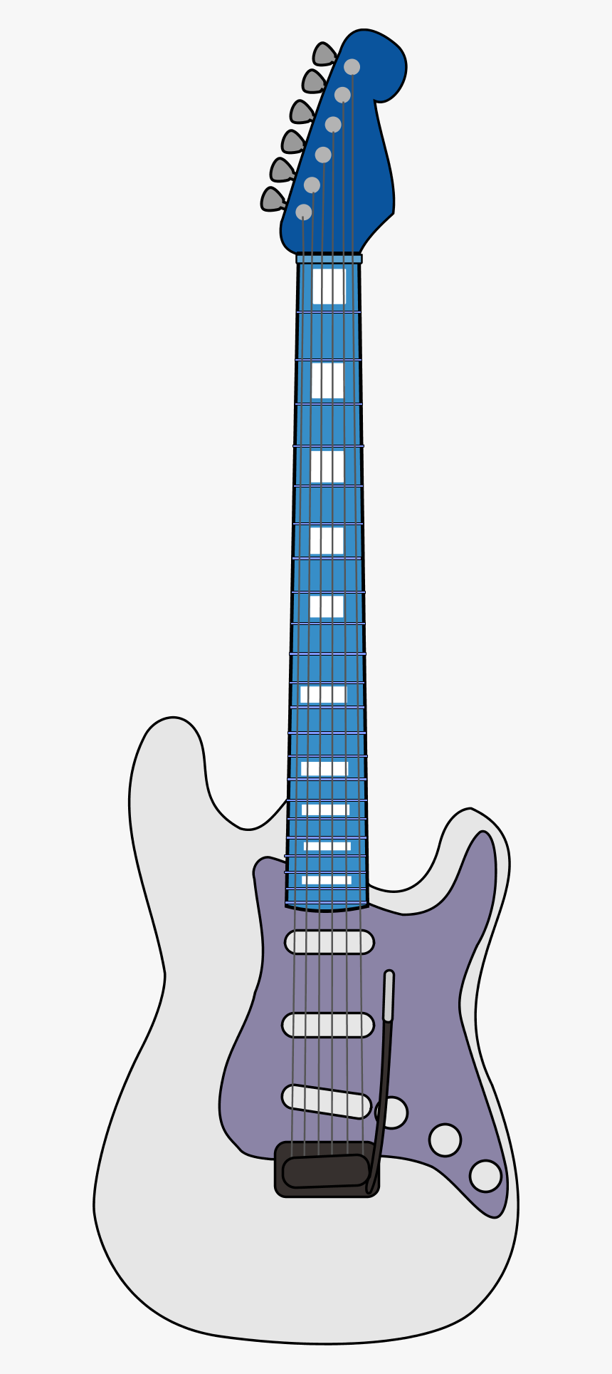 Electric Guitar Vector Clip Art - Fender Stratocaster Clip Art, HD Png Download, Free Download