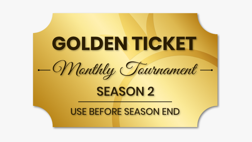 Golden Ticket Social Tournaments Png, Transparent Png, Free Download