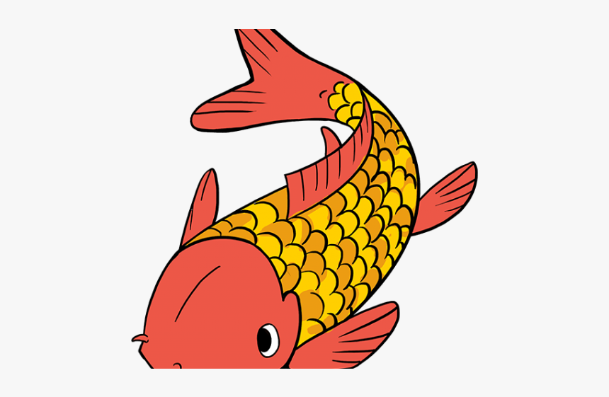 Koi Fish Cartoon - Koi Fish Drawing Easy, HD Png Download, Free Download