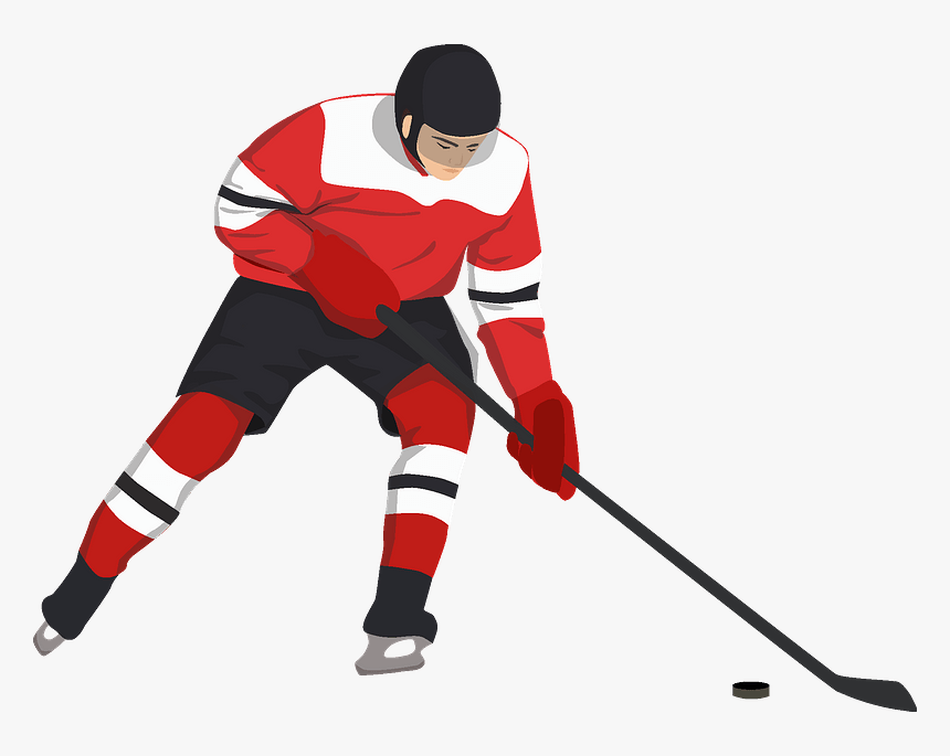 Hockey Player Clipart - Clipart Of Playing Hockey, HD Png Download, Free Download