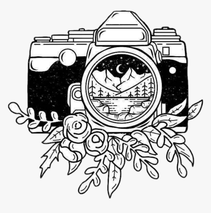 Art Aesthetictumblr Aesthetic Vintage Camera Camara - Aesthetic Camera Art, HD Png Download, Free Download