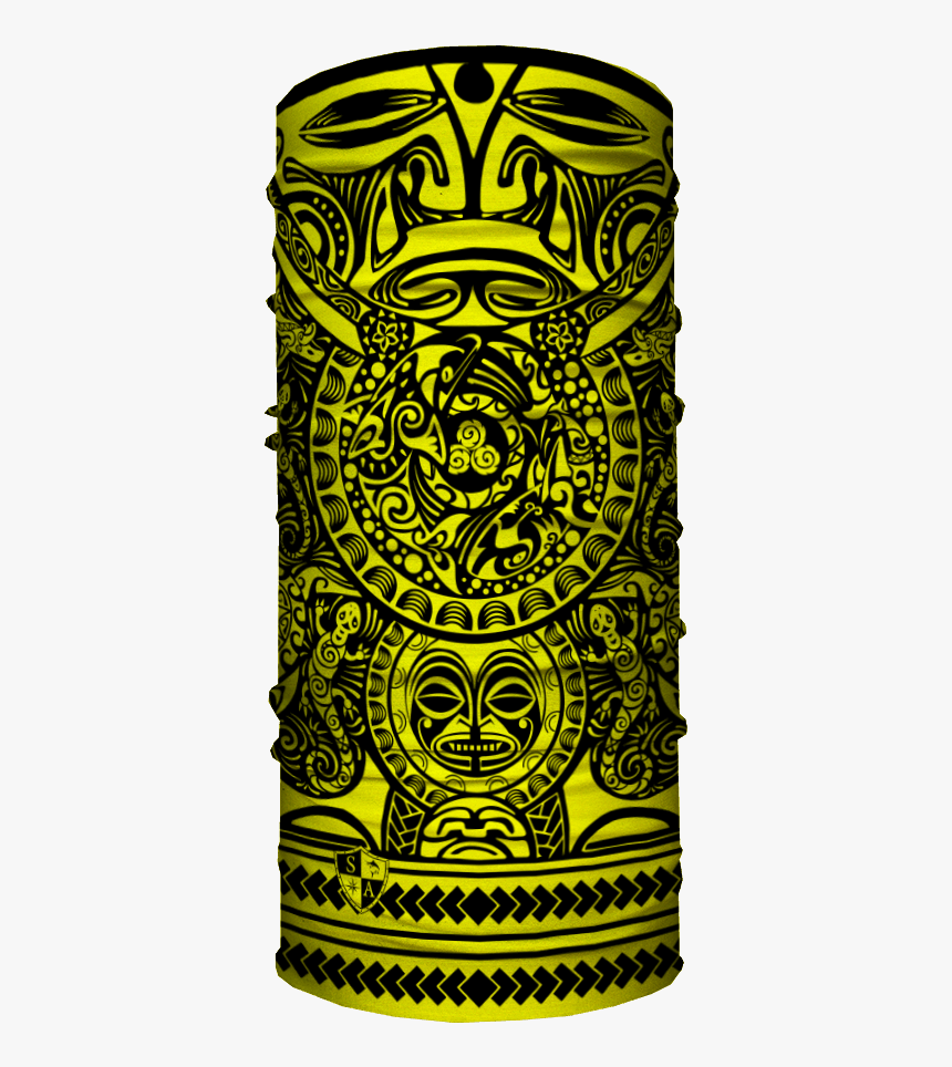 Polynesian Tribal Yellow , Png Download - Polynesian Tribal Blue Face Shield, Transparent Png, Free Download
