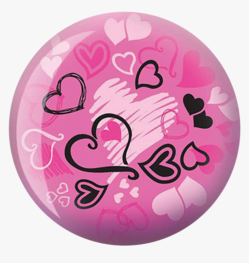 Brunswick Hearts Glow Viz A Ball , Png Download - Womens Bowling Ball, Transparent Png, Free Download