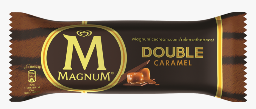 Magnum Double Caramel - Double Chocolate Ice Cream Magnum, HD Png Download, Free Download