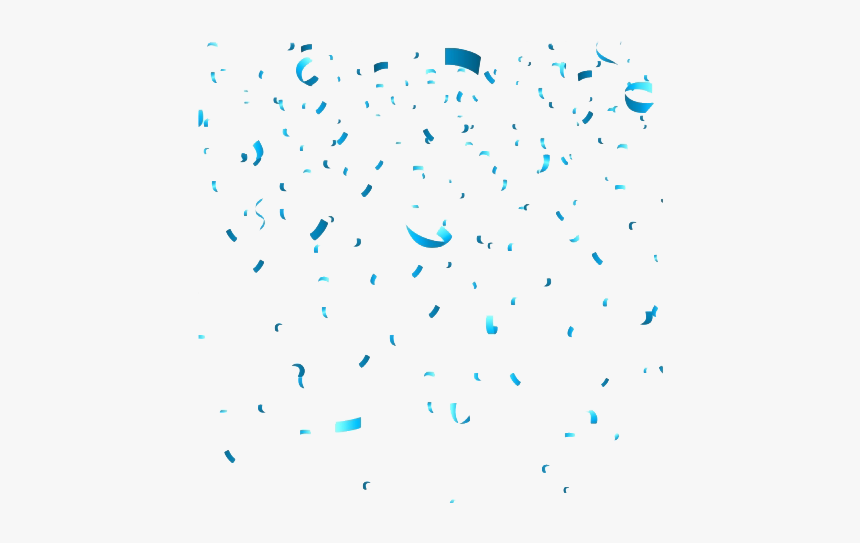 Blue Confetti Transparent Images - Blue Confetti Transparent Background, HD Png Download, Free Download