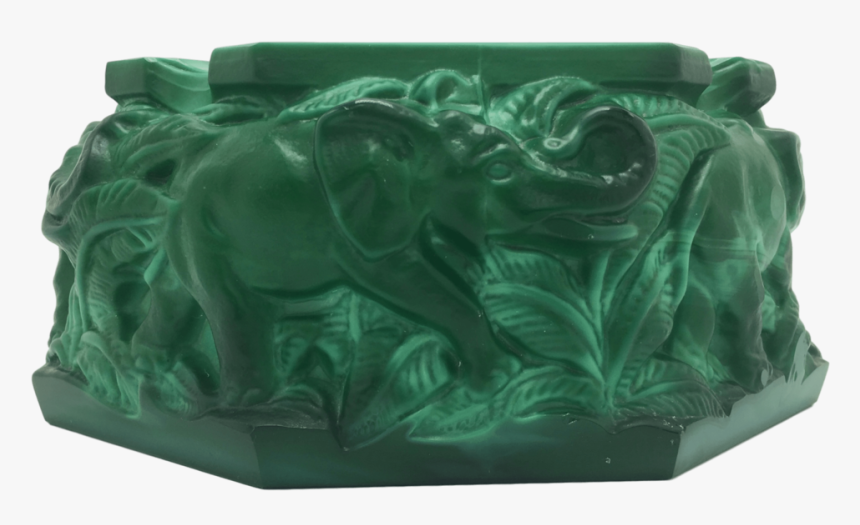 Malachite Elephant Ashtray In The Style Of Schlevogt - Indian Elephant, HD Png Download, Free Download