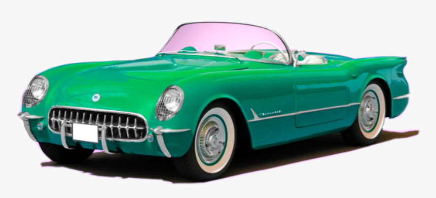 #car #green #oldcar #classic #classiccar #convertible - Old Corvette Png Transparent, Png Download, Free Download