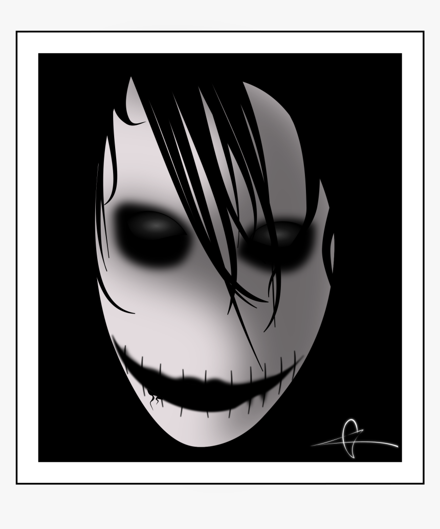 Tueur Killer Clip Arts - Scary Black And White Face Smile, HD Png Download, Free Download