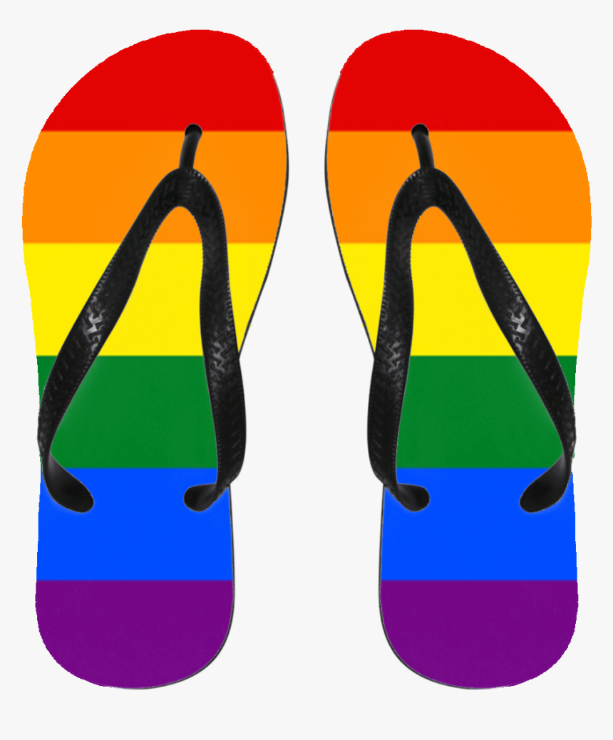 Rainbow Pride Flip Flops Clipart , Png Download - Flip-flops, Transparent Png, Free Download