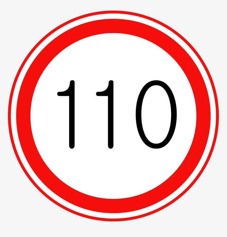 Speed Limit 90 Png Clipart , Png Download - Speed Limit Sign 110 Png, Transparent Png, Free Download