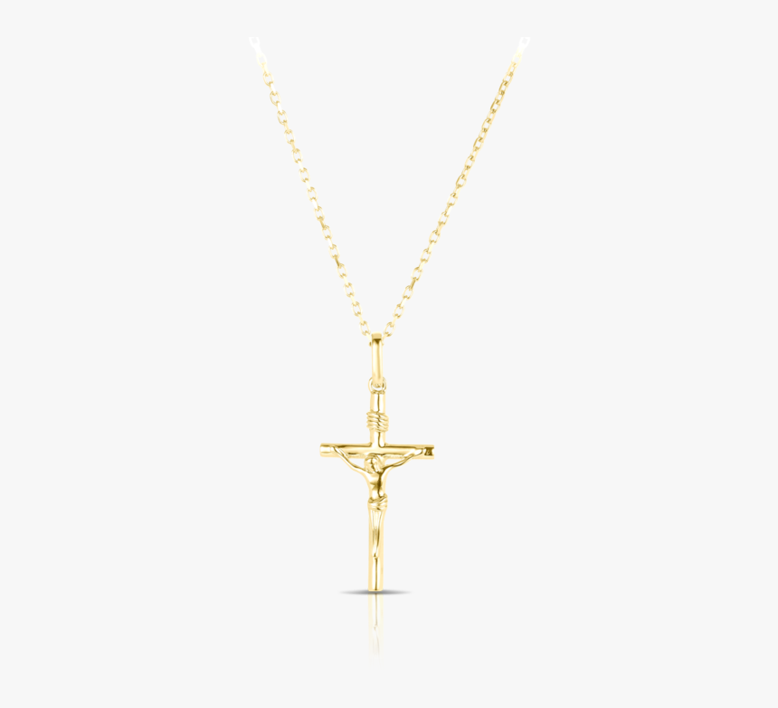 18ct Yellow Gold Crucifix Pendant - Pendant, HD Png Download, Free Download