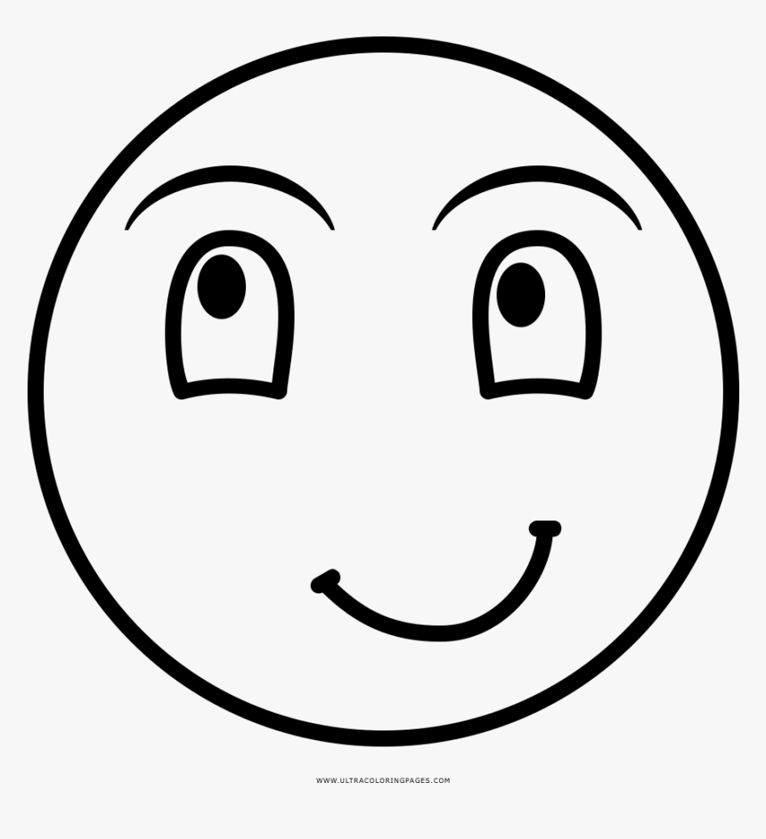 Laughing Face Coloring Page - Smiley, HD Png Download, Free Download