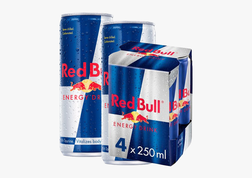 Red Bull Energy Drink 4 X 250ml, HD Png Download, Free Download