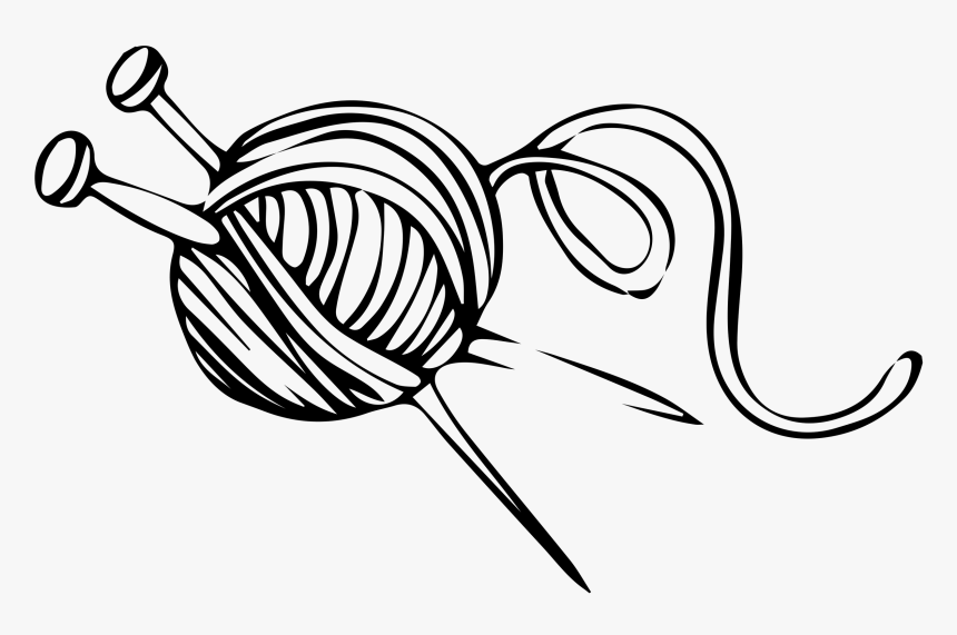 Knitting Needles And Yarn Digital Art, HD Png Download - kindpng