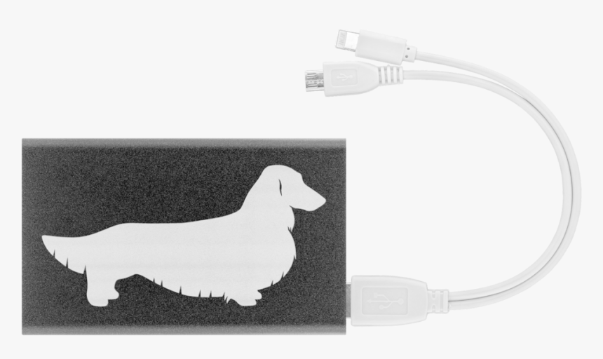 Longhair Dachshund Power Bank - Dachshund, HD Png Download, Free Download