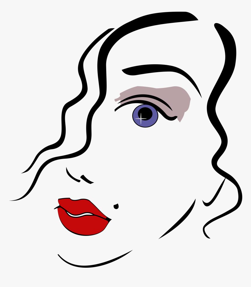 Woman Face Clipart Png Transparent Png , Png Download - Face Clip Art, Png Download, Free Download