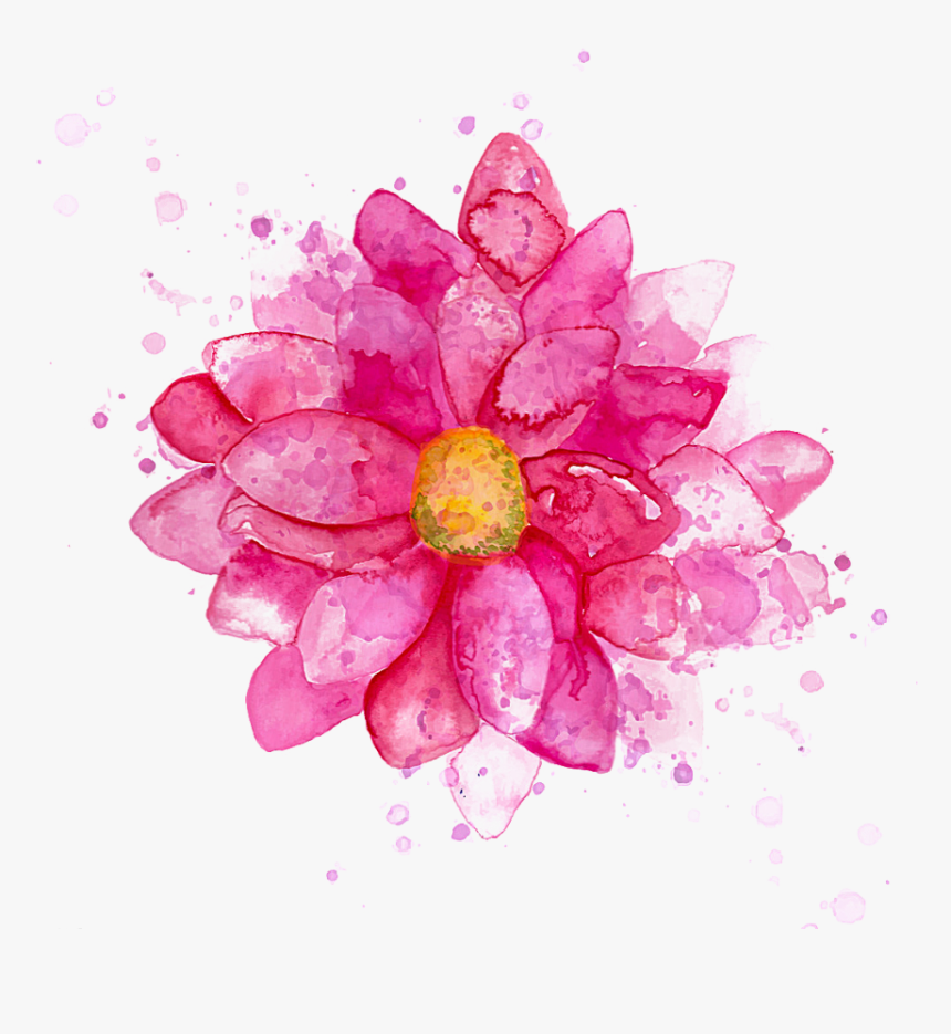 Ftestickers Watercolor Flower Pink, HD Png Download, Free Download