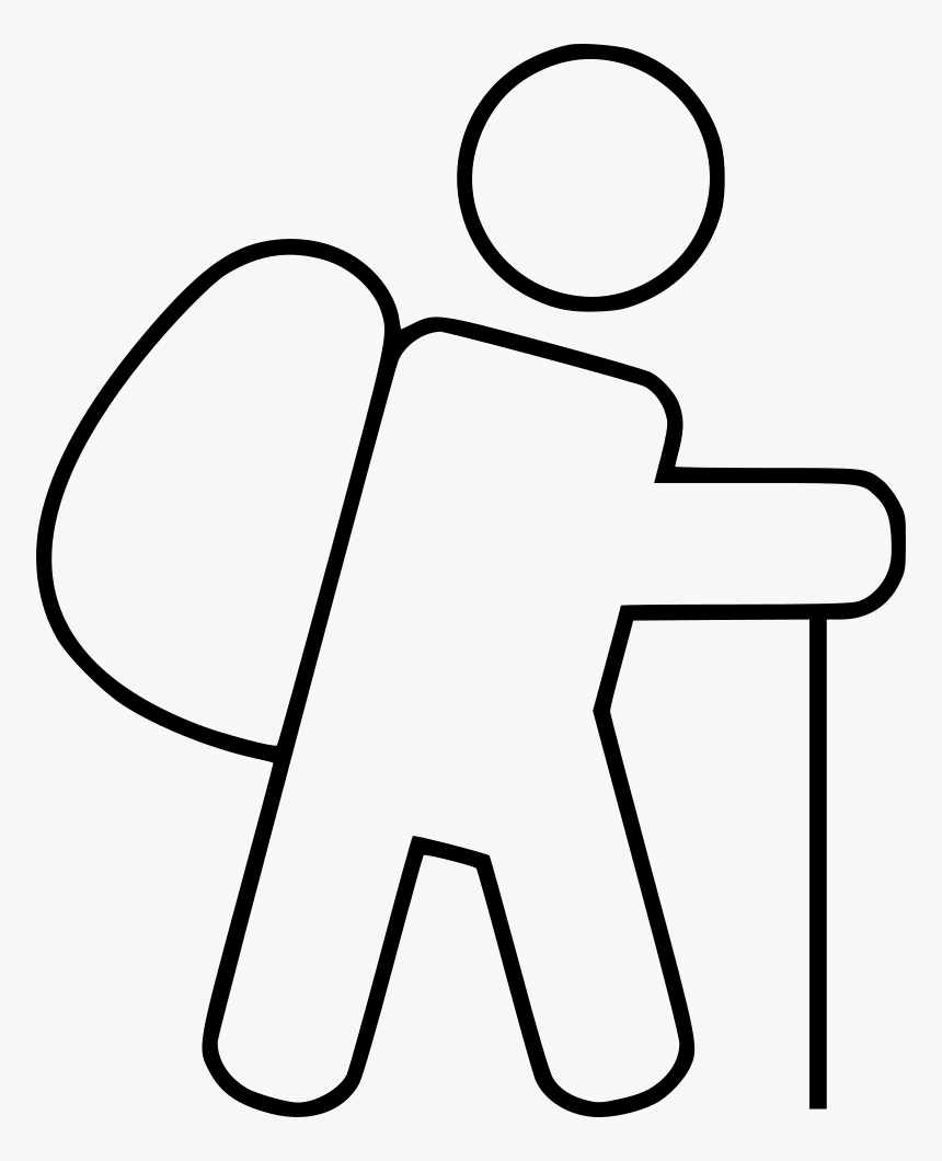 Hiking - Line Art, HD Png Download, Free Download