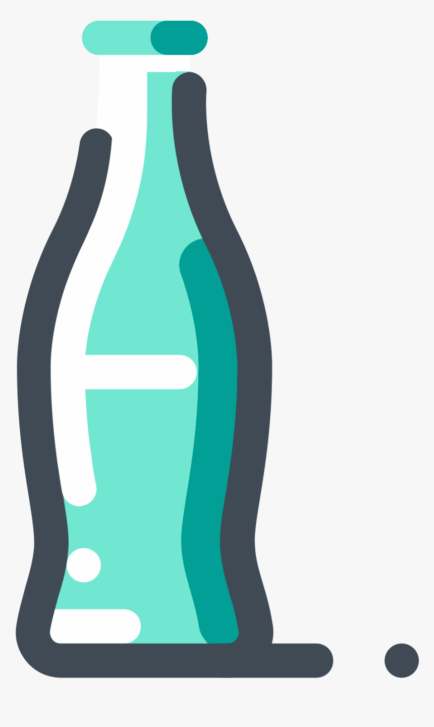 Soda Bottle Icon - Glass Bottle Cartoon Png, Transparent Png, Free Download