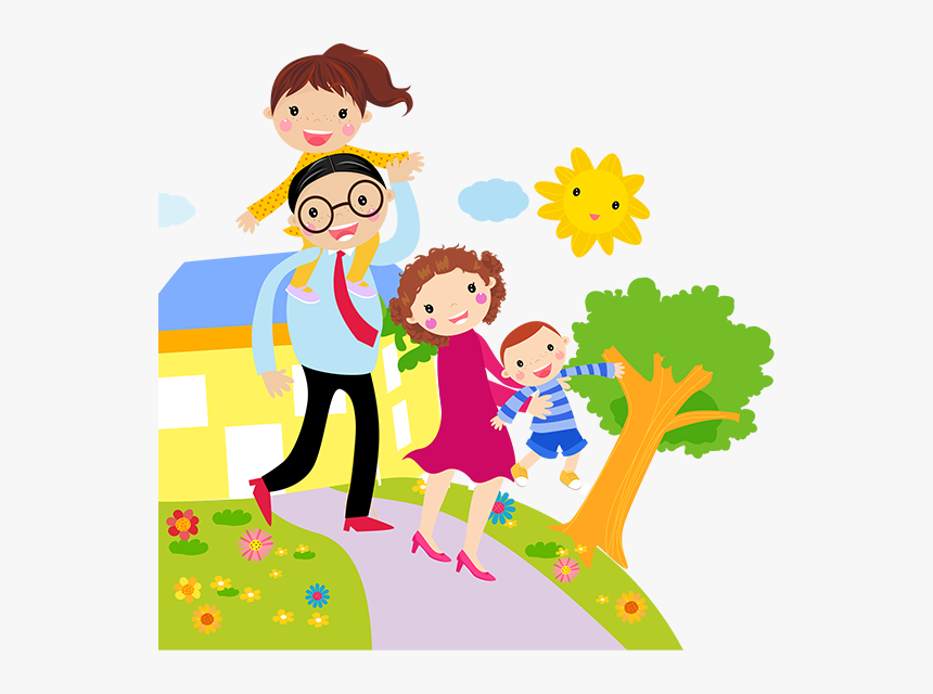 We Have The Perfect Solution - Happy Family Cartoon, HD Png Download, Free Download