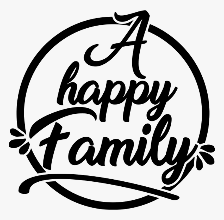 Happy Family Text Png, Transparent Png, Free Download