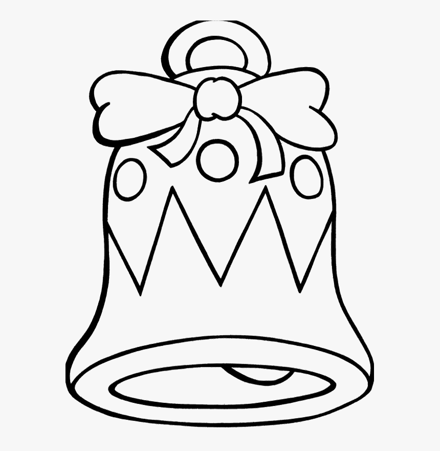 Printable Christmas Bell Coloring Pages - Christmas Bell Ornaments Coloring Pages, HD Png Download, Free Download
