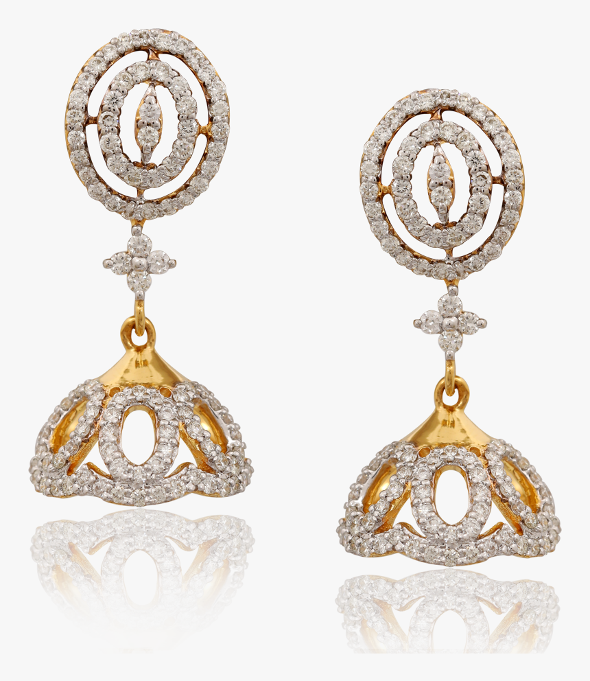 Ethnic Sparkle Diamond Jhimikis - Earrings, HD Png Download, Free Download