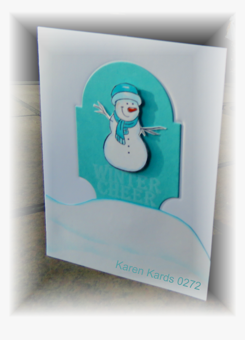 I Chose To Fussy Cut And Color This Cute Snowman From - Greeting Card, HD Png Download, Free Download