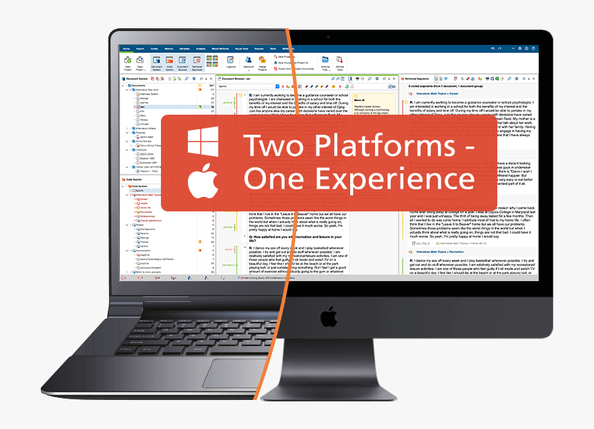 Maxqda Identical On Windows And Mac Computers - Computer, HD Png Download, Free Download