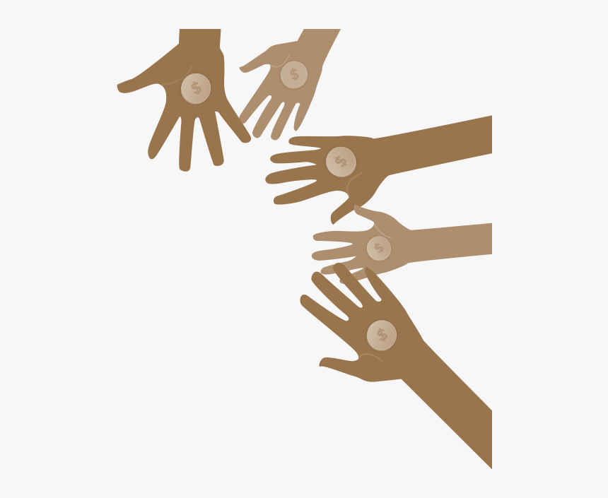 Crowd Giving Hands - Illustration, HD Png Download, Free Download