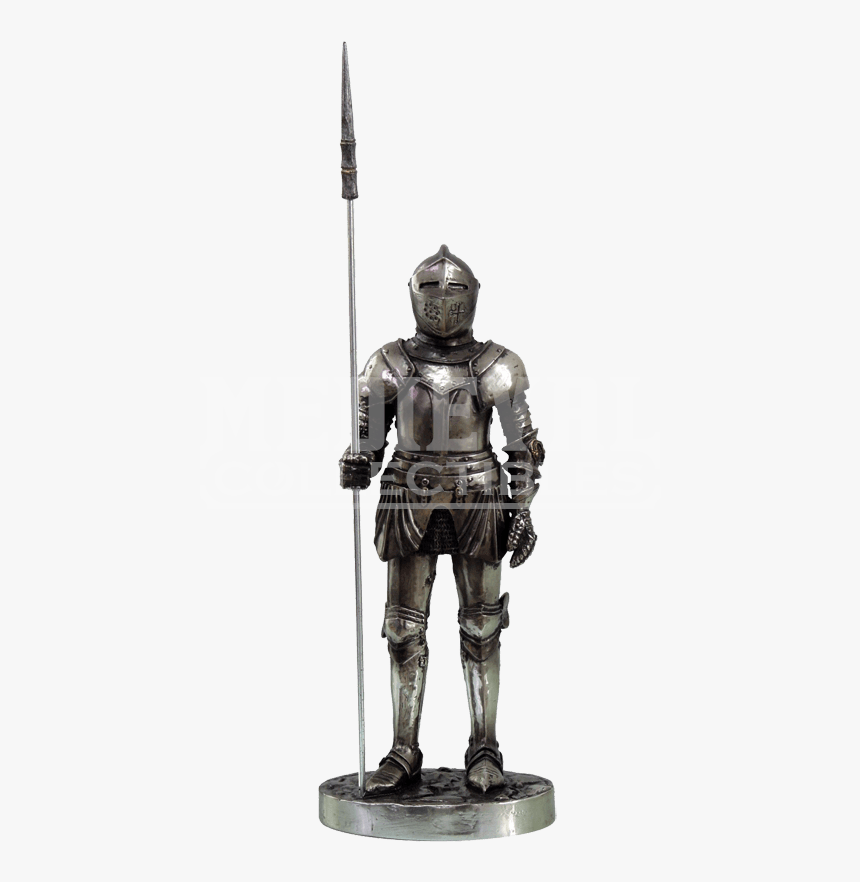 Medieval Knight Spearman Statue - Medieval Spearman Statue, HD Png Download, Free Download