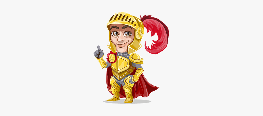 Knight In Golden Armor Clipart - Animated King And Prince, HD Png Download, Free Download