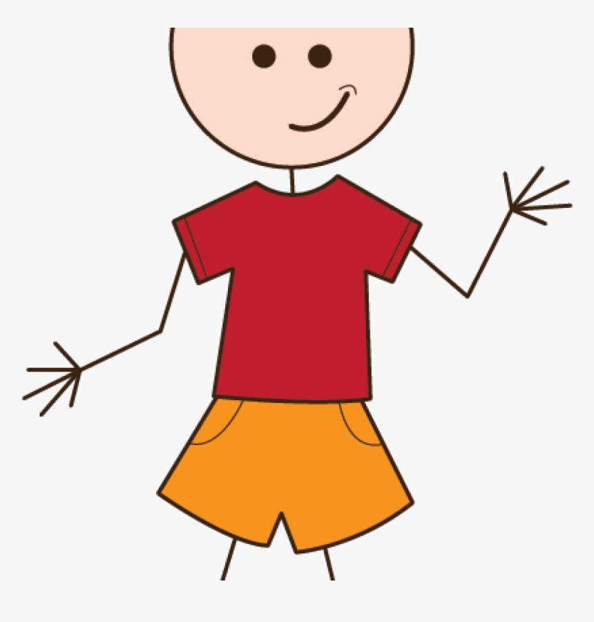 Clipart Boy Stick Figure - Stick Figure Boy Cartoon Transparent Background, HD Png Download, Free Download
