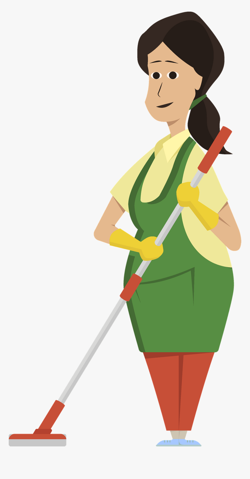 Cleaning Lady Clipart - Cartoon, HD Png Download, Free Download