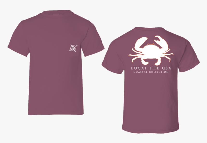 Crab Outline Short Sleeve Tee - T-shirt, HD Png Download, Free Download