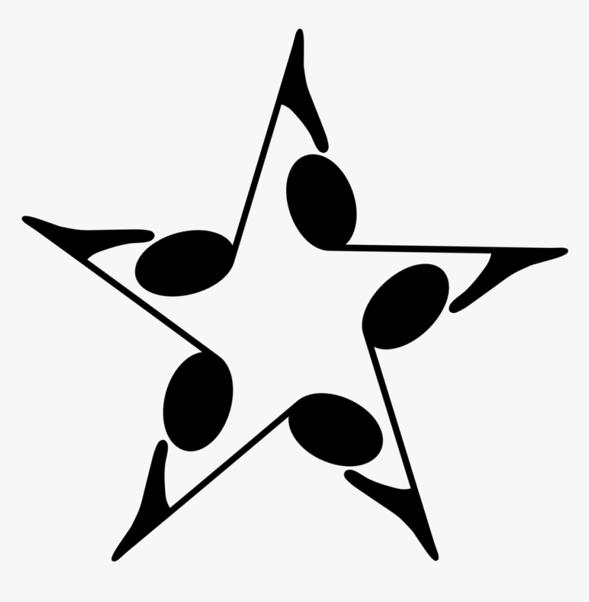 8th Note Png - Stars Music Notes Design, Transparent Png, Free Download