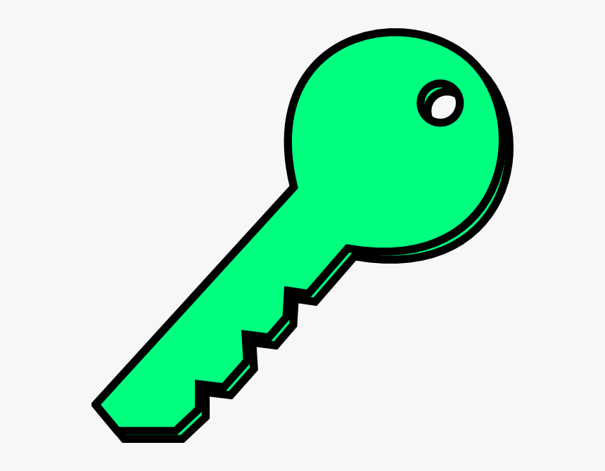 Pale Green Key Clip Art At Clker - Colourful Key Clipart, HD Png Download, Free Download