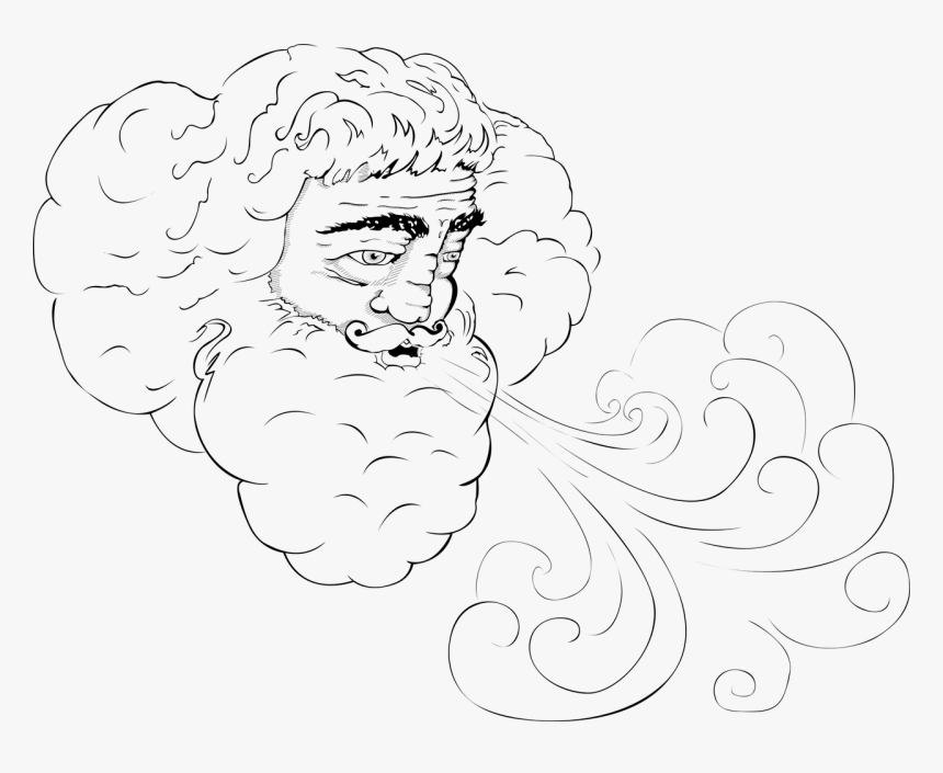 Wind, North Wind, Face, Man, Old, Blow, North, Cardinal - North Wind Blows, HD Png Download, Free Download