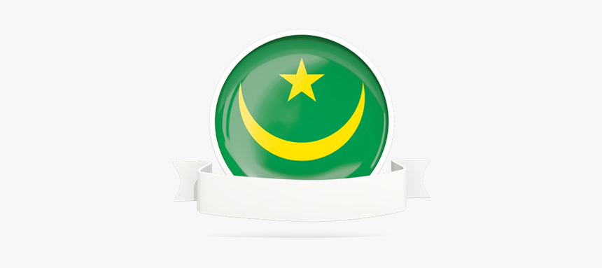 Flag With Empty Ribbon - Crescent, HD Png Download, Free Download