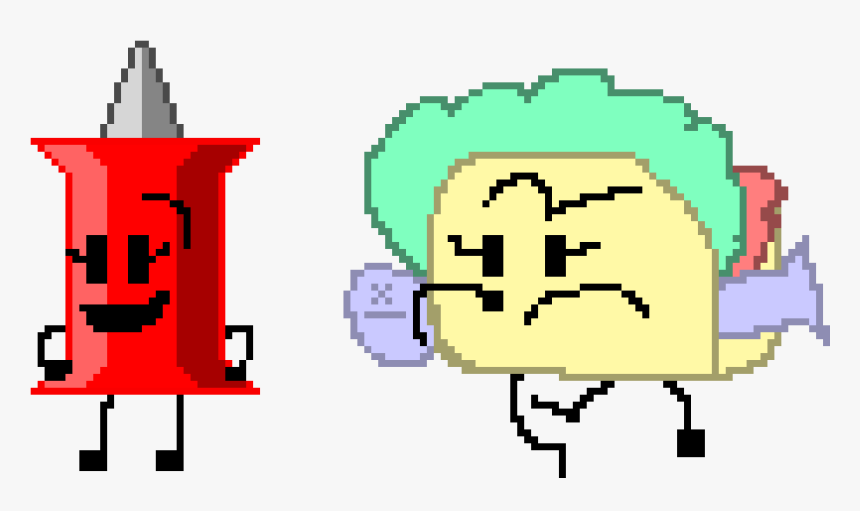 Bfdi Pin And Taco Clipart , Png Download, Transparent Png, Free Download