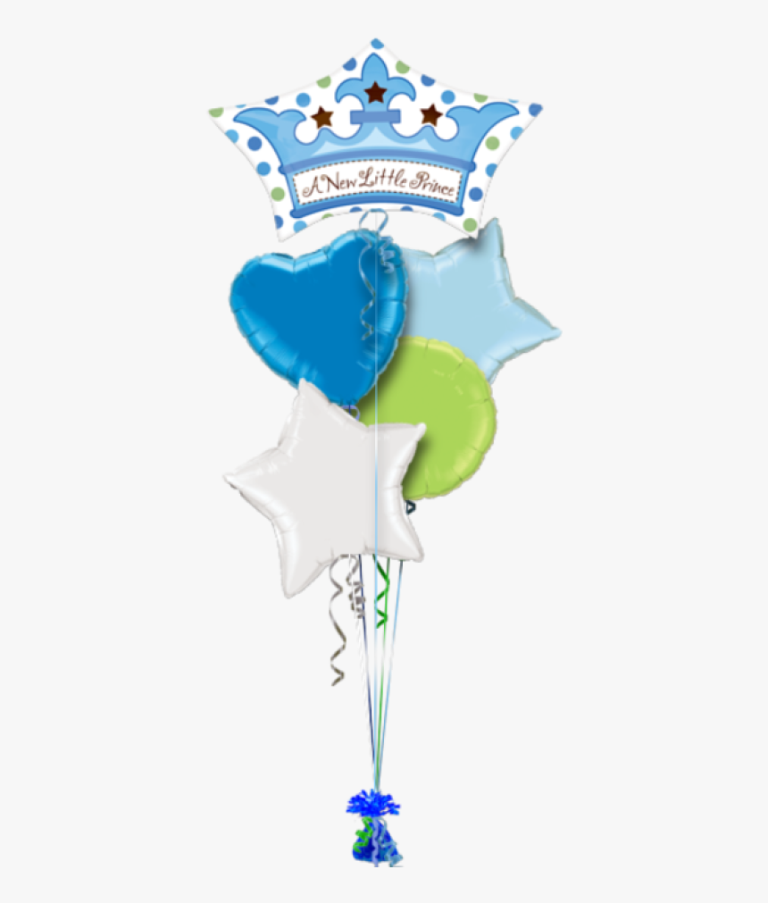 Little Prince Crown Balloon In A Box Helium Balloon - Balloon With Gift Blue Png, Transparent Png, Free Download