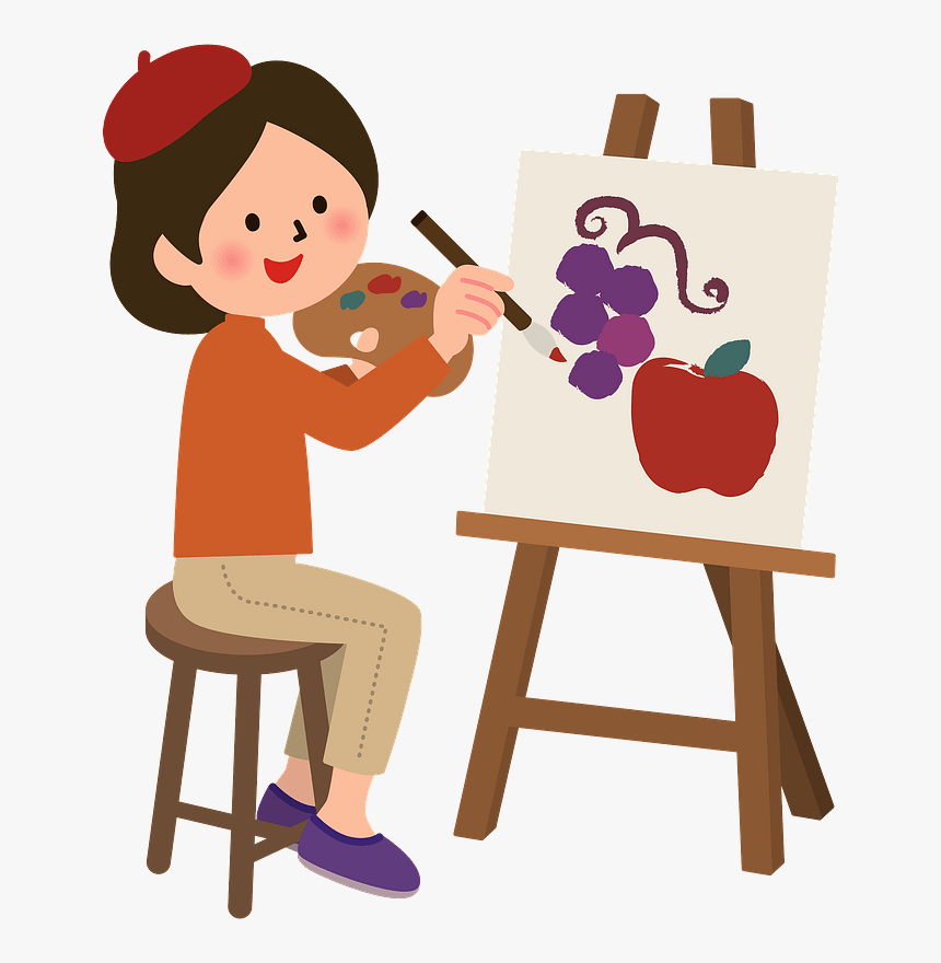 Woman Painting Painter Clipart - Painter Clipart, HD Png Download, Free Download